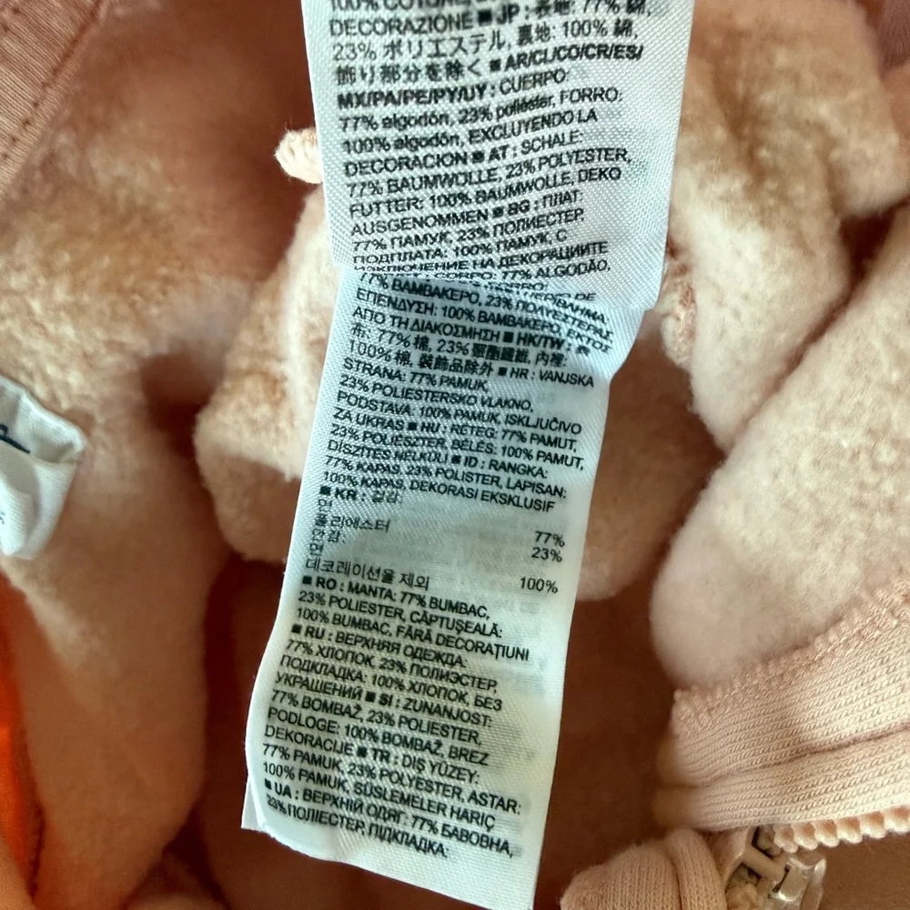 GAP Cozy Pink Hooded Footie for Kids Onesie Overall Infant Baby girl 6-12 mons